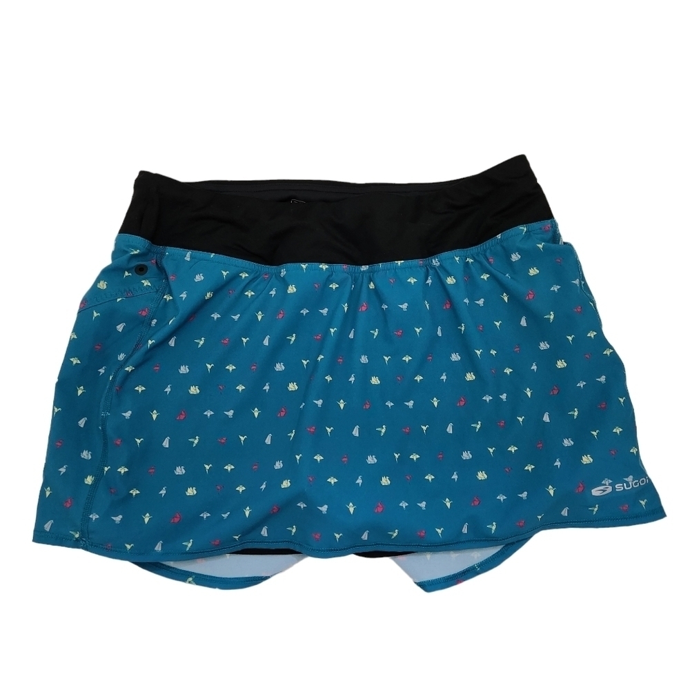 SUGOI Teal Fusion Skort Running Shorts Built-In Liner Athletic m